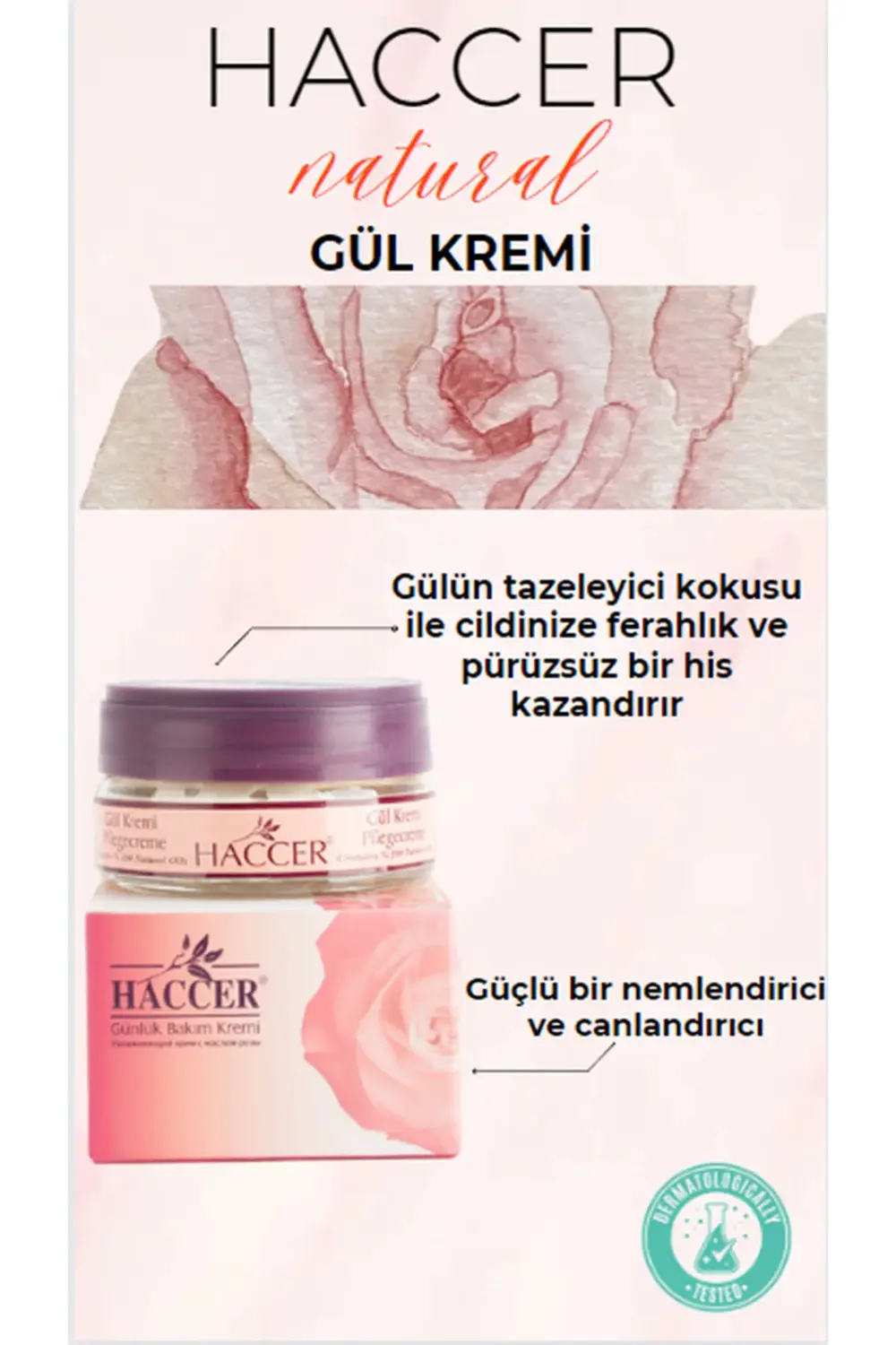 Gül Kremi Günlük Bakım 45ml