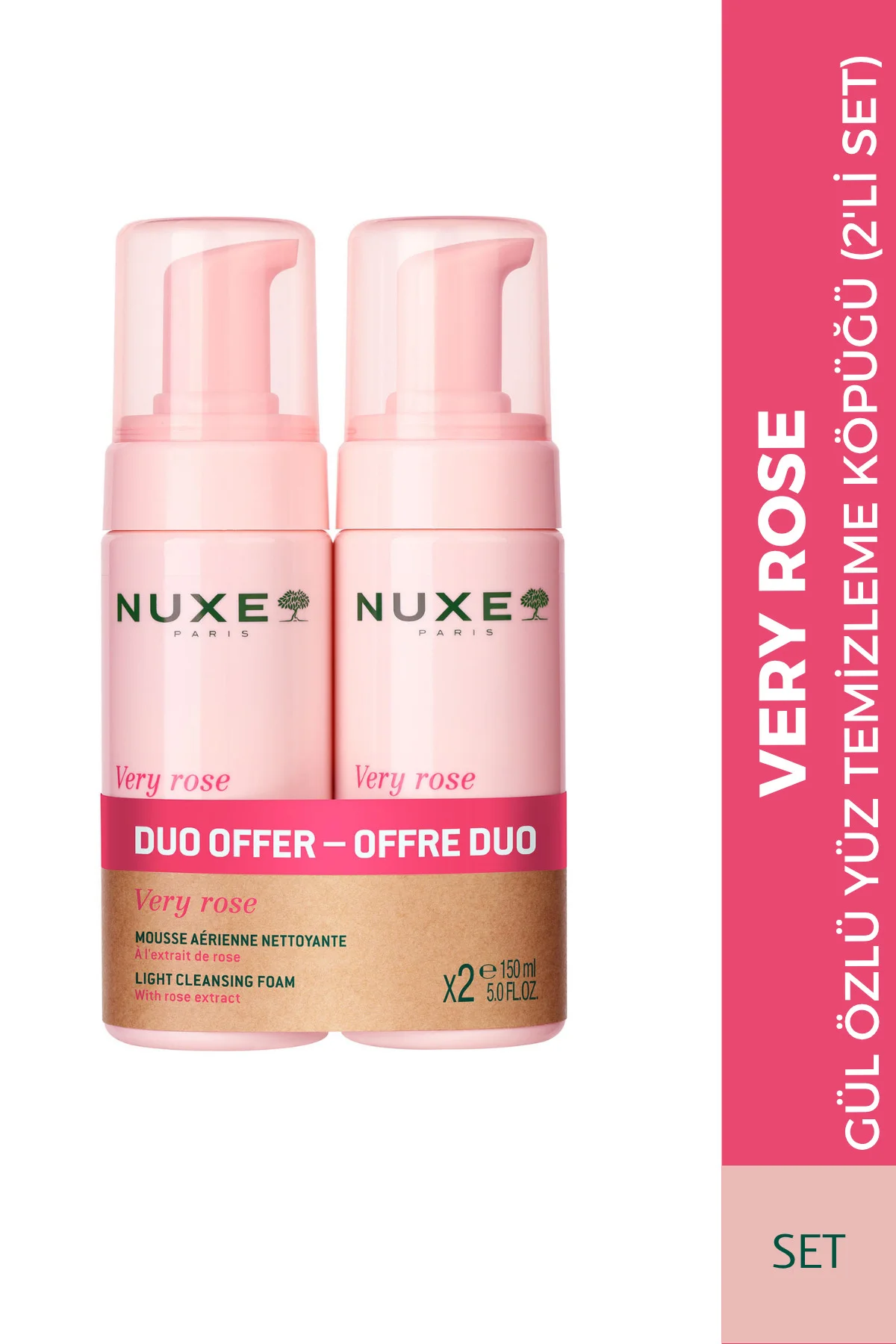 Gül Özlü Yüz Temizleme Köpüğü 2x150 ML