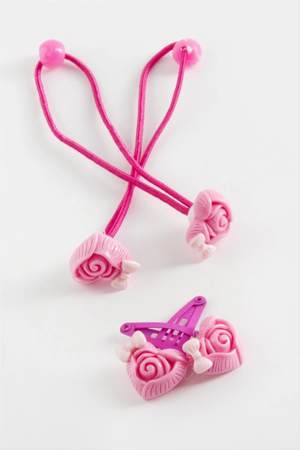 Gül Pens Lastikli Toka 4 Adet