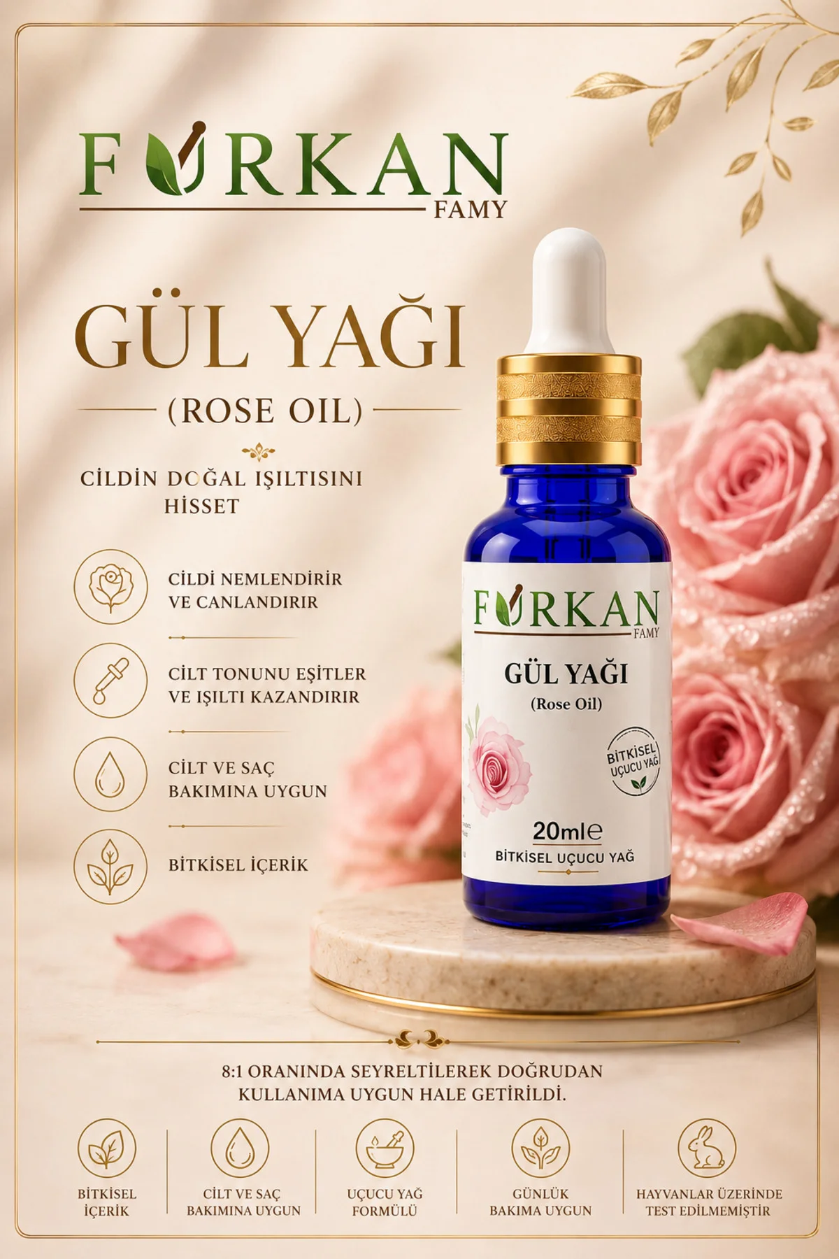 Gül Yağı (Uçucu) 20ml