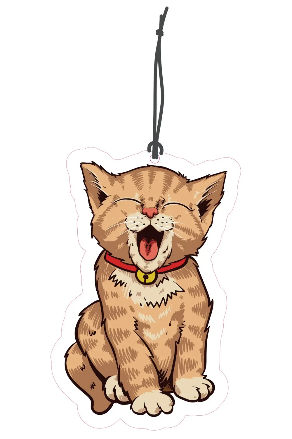 Gülen Kedi Görselli Oto Kokusu Dikiz Ayna Süsü Torpido Ve Oto Ak