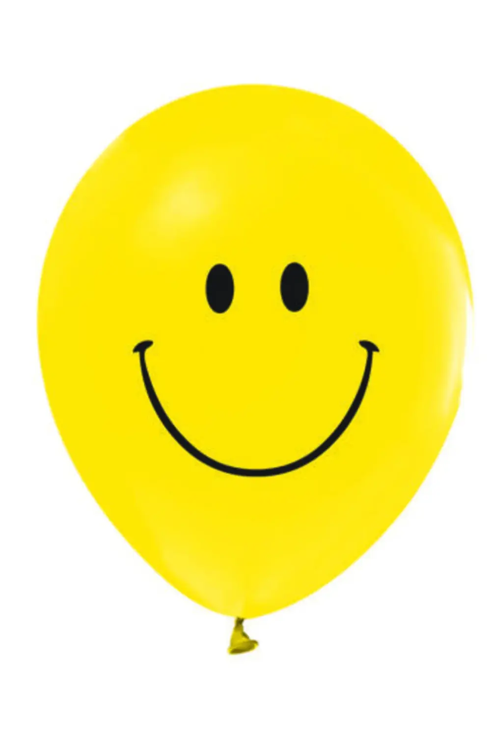 Gülen Yüz Baskılı Sarı Balon 12 Inch 15 Adet