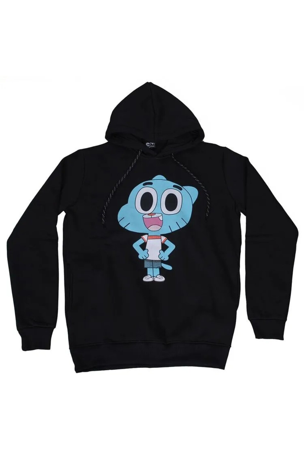 Gumball Watterson Kapüşonlu Sweatshirt Hoodie Siyah