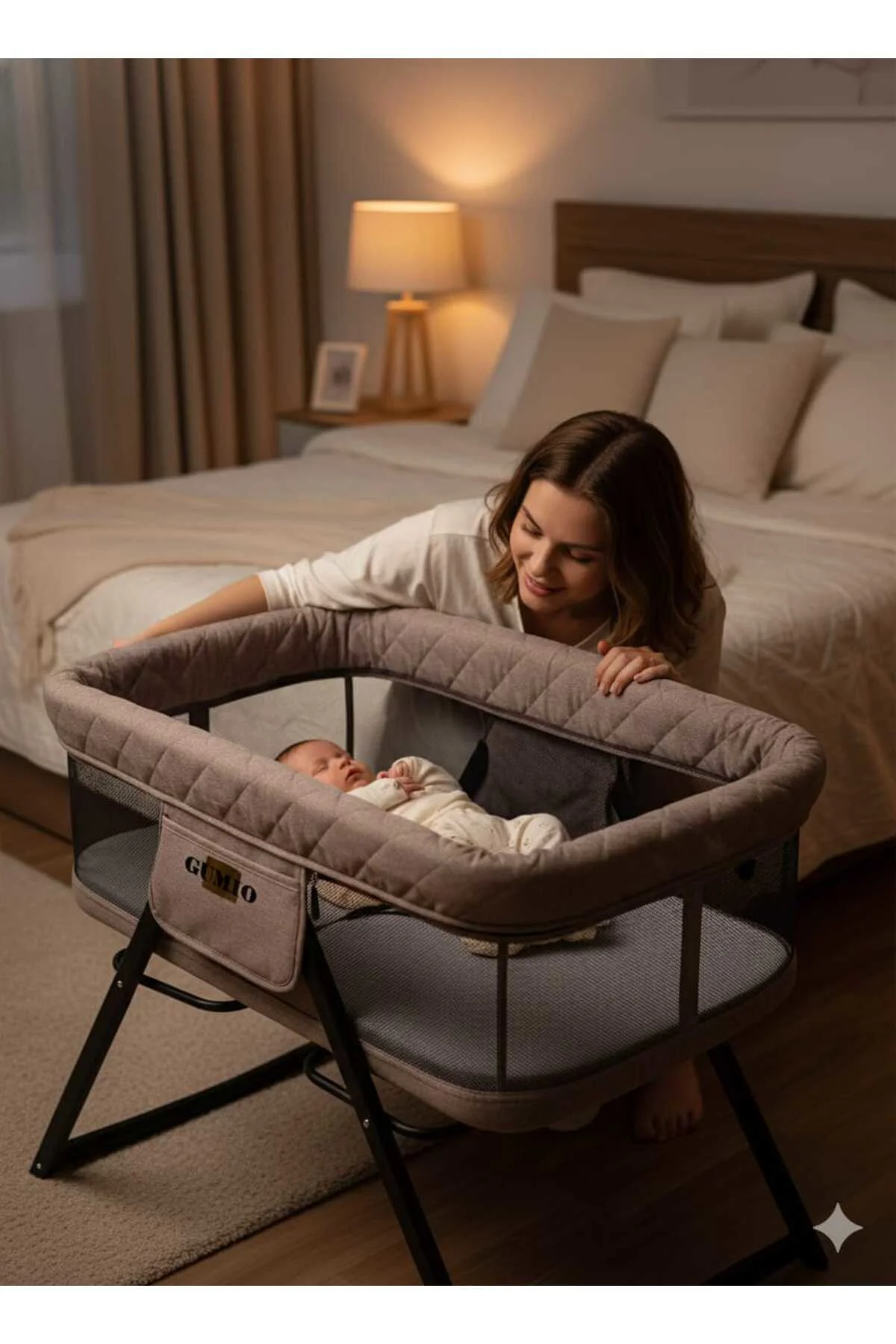 Gumio Anne Yanı Katlanır Beşik