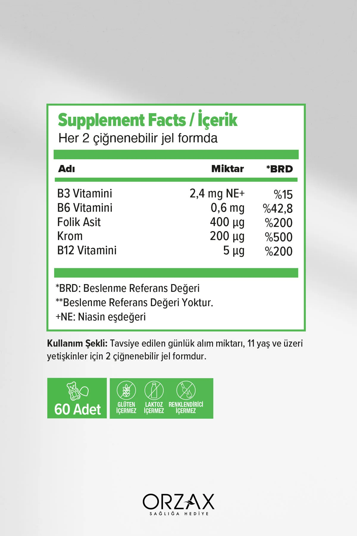 Gummies Apple Cider Vinegar 60 Çiğnenebilir Jel Form