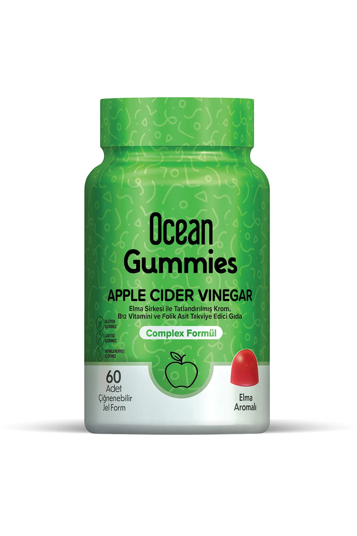 Gummies Apple Cider Vinegar 60 Çiğnenebilir Jel Form