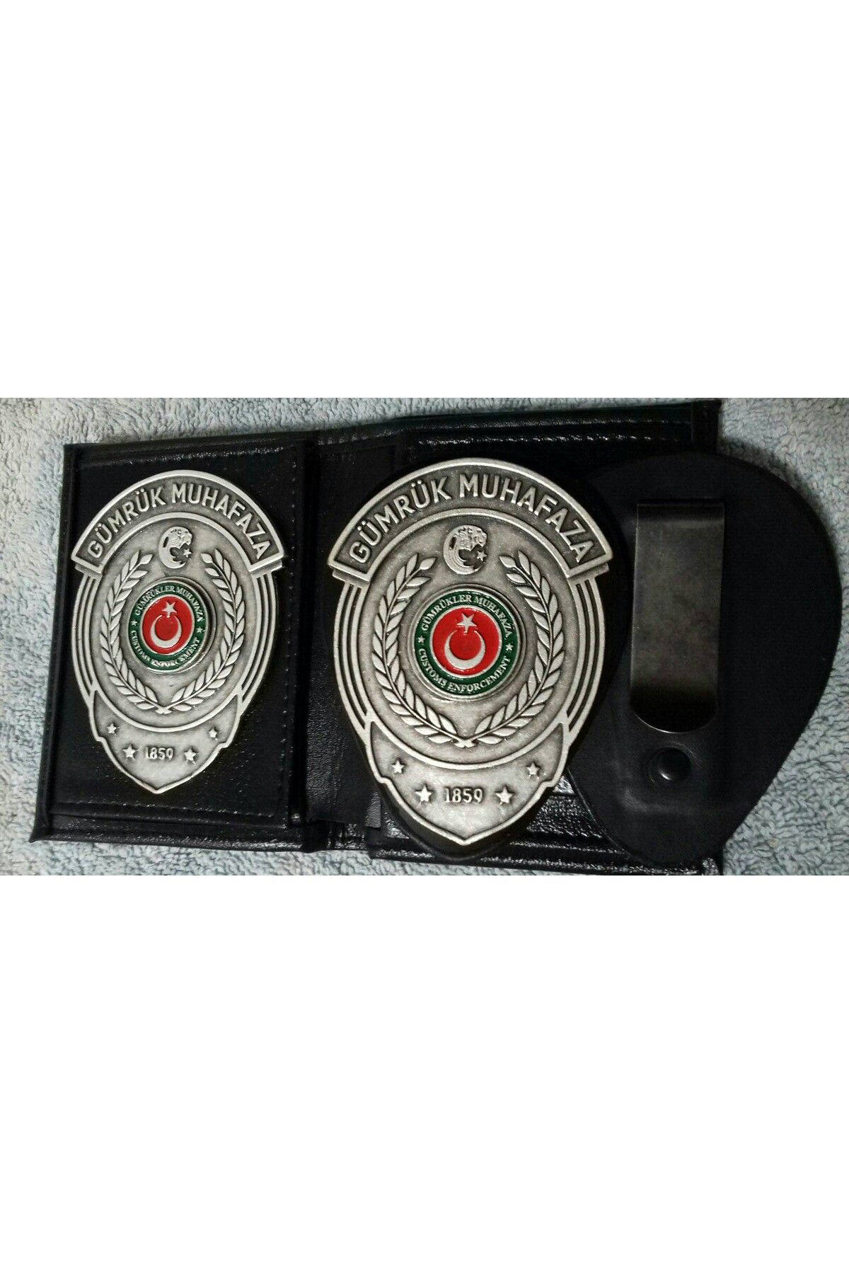 Aldatmaz Askeri Malzeme Gümrük Muhafaza Rozetli Cüzdan+Kemer Rozeti Al - Sadece Kurum Adr