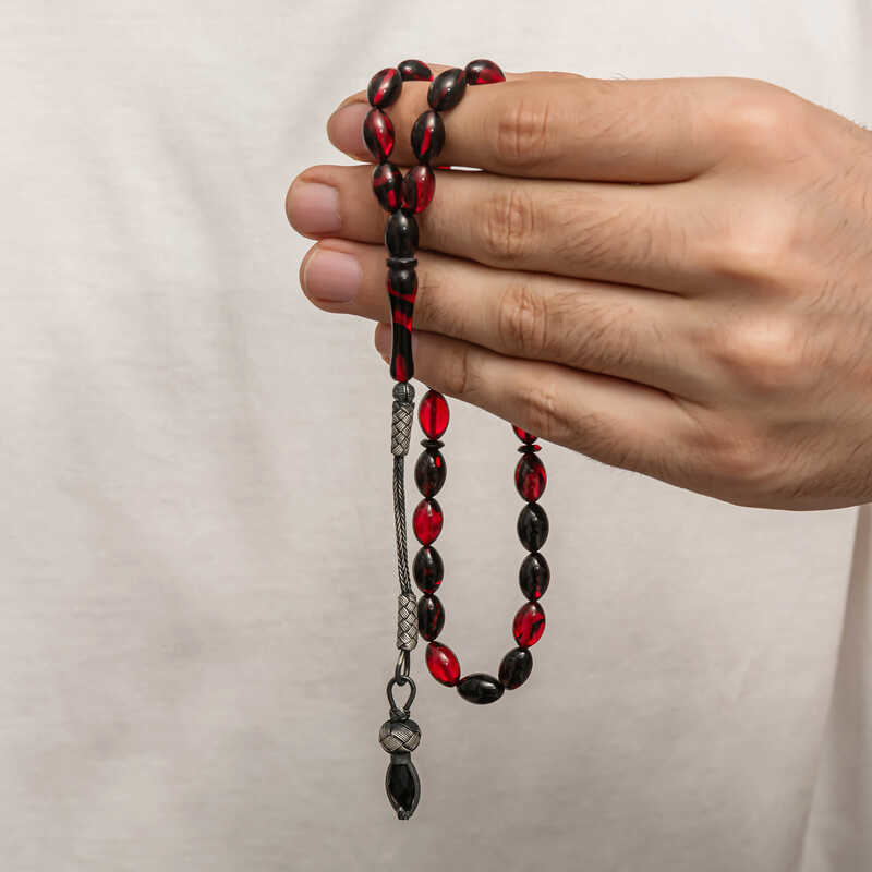 Stillove Gümüş 1000 Ayar Kazaz Püsküllü Sıkma Kehribar Tesbih T8930 Sl8269 Stillove Gümüş 1000 Ayar Kazaz Püsküllü Sıkma Kehribar Tesbih T8930 Sl8269