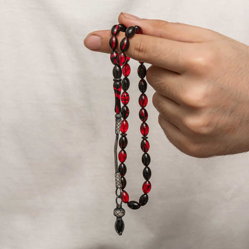 Stillove Gümüş 1000 Ayar Kazaz Püsküllü Sıkma Kehribar Tesbih T8930 Sl8269 Stillove Gümüş 1000 Ayar Kazaz Püsküllü Sıkma Kehribar Tesbih T8930 Sl8269