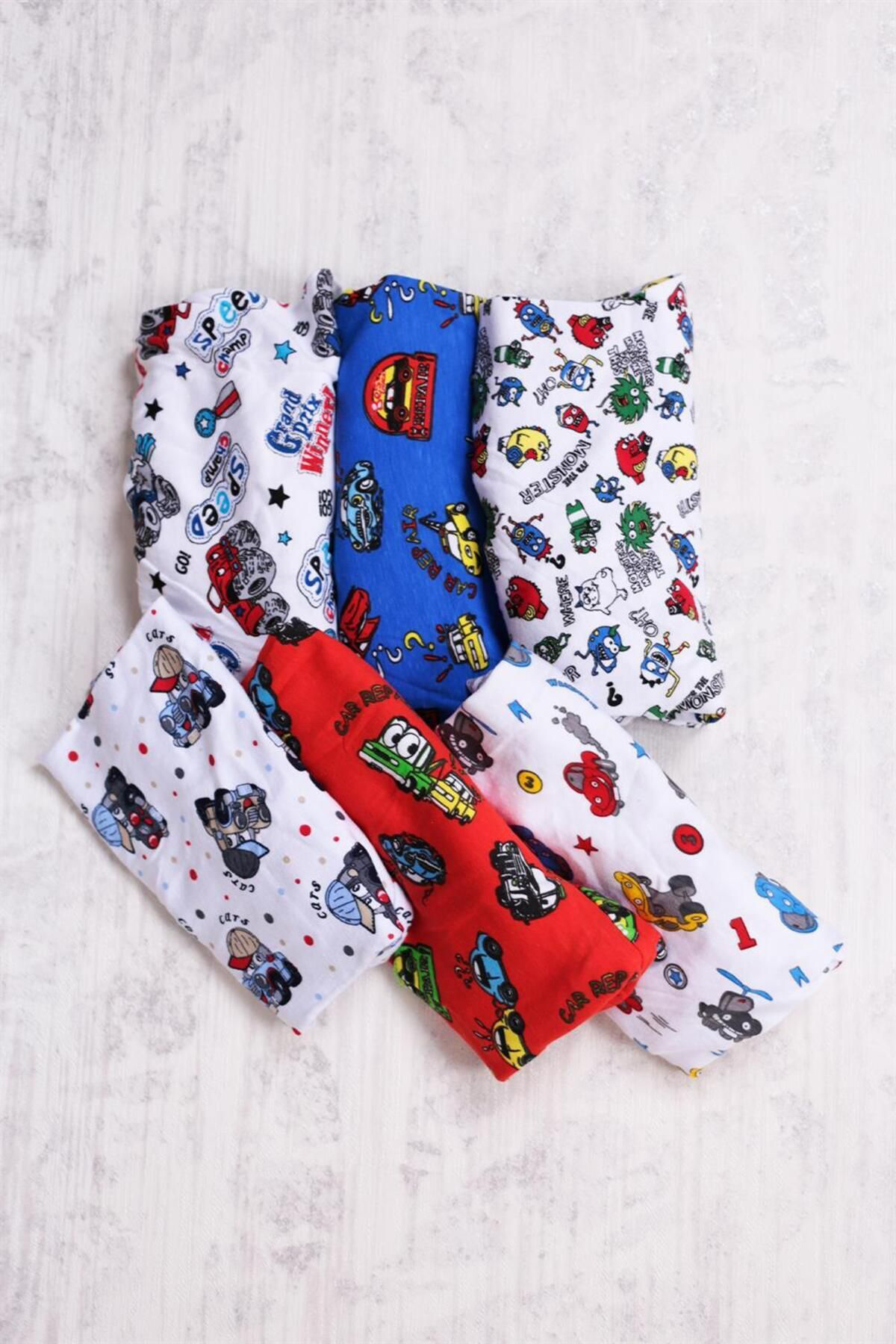 Gümüş 6'lı Erkek Çocuk Karışık Desenli Boxer