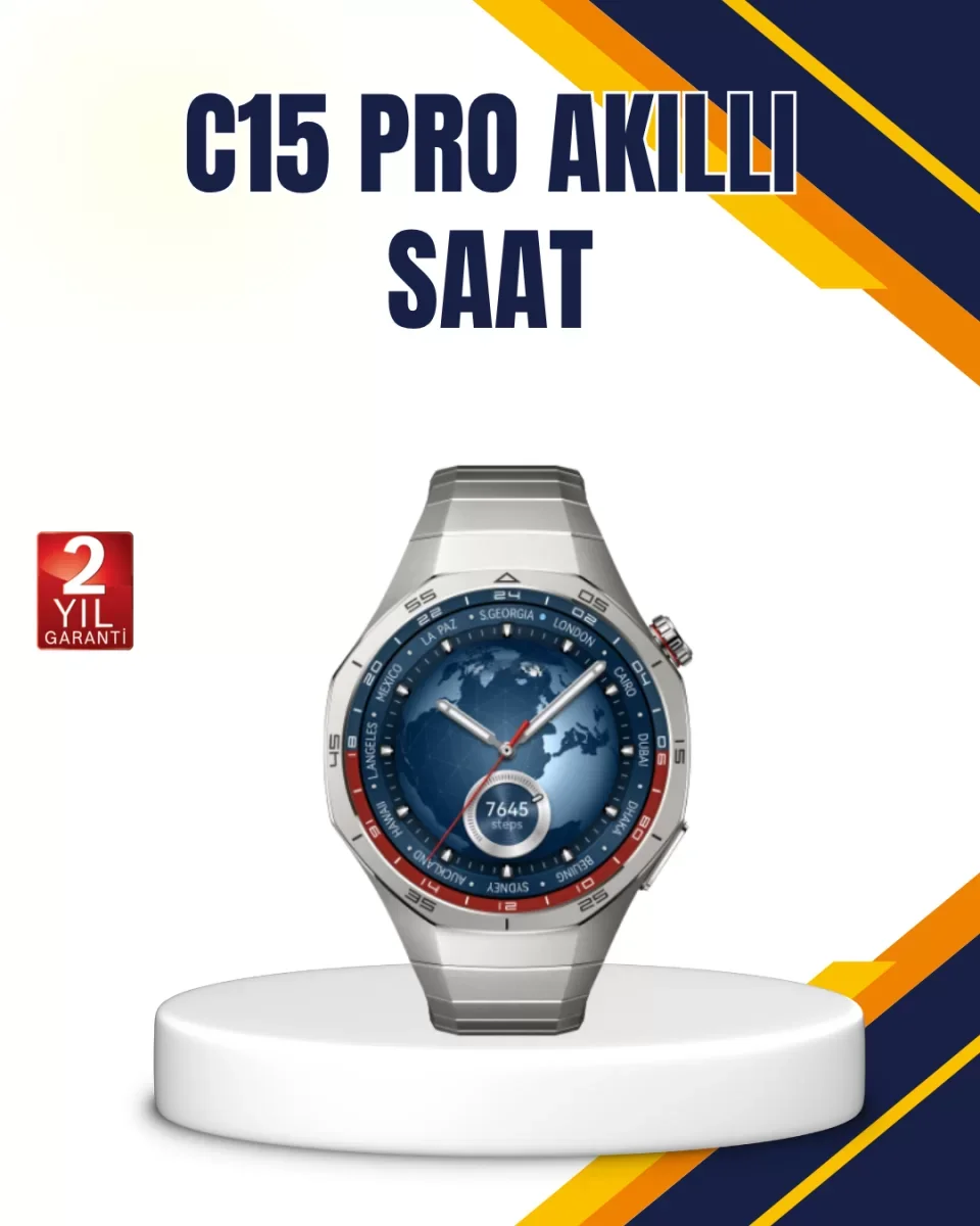 Gümüş Akıllı Saat 46mm Kasa - Lisinya