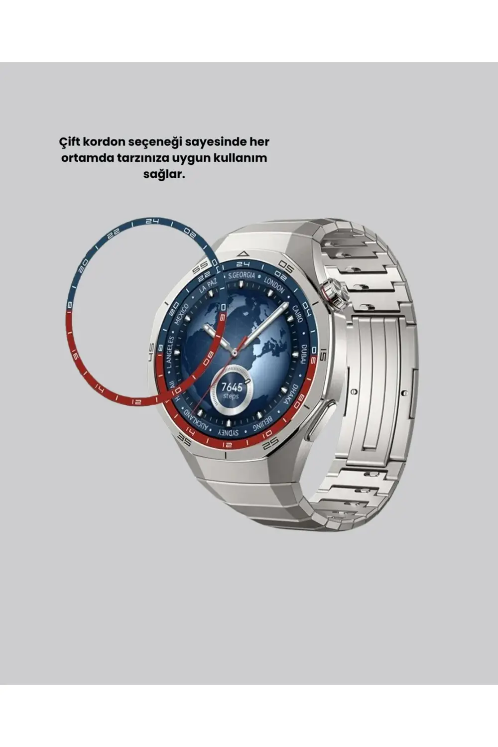 Gümüş Akıllı Saat 46mm Kasa