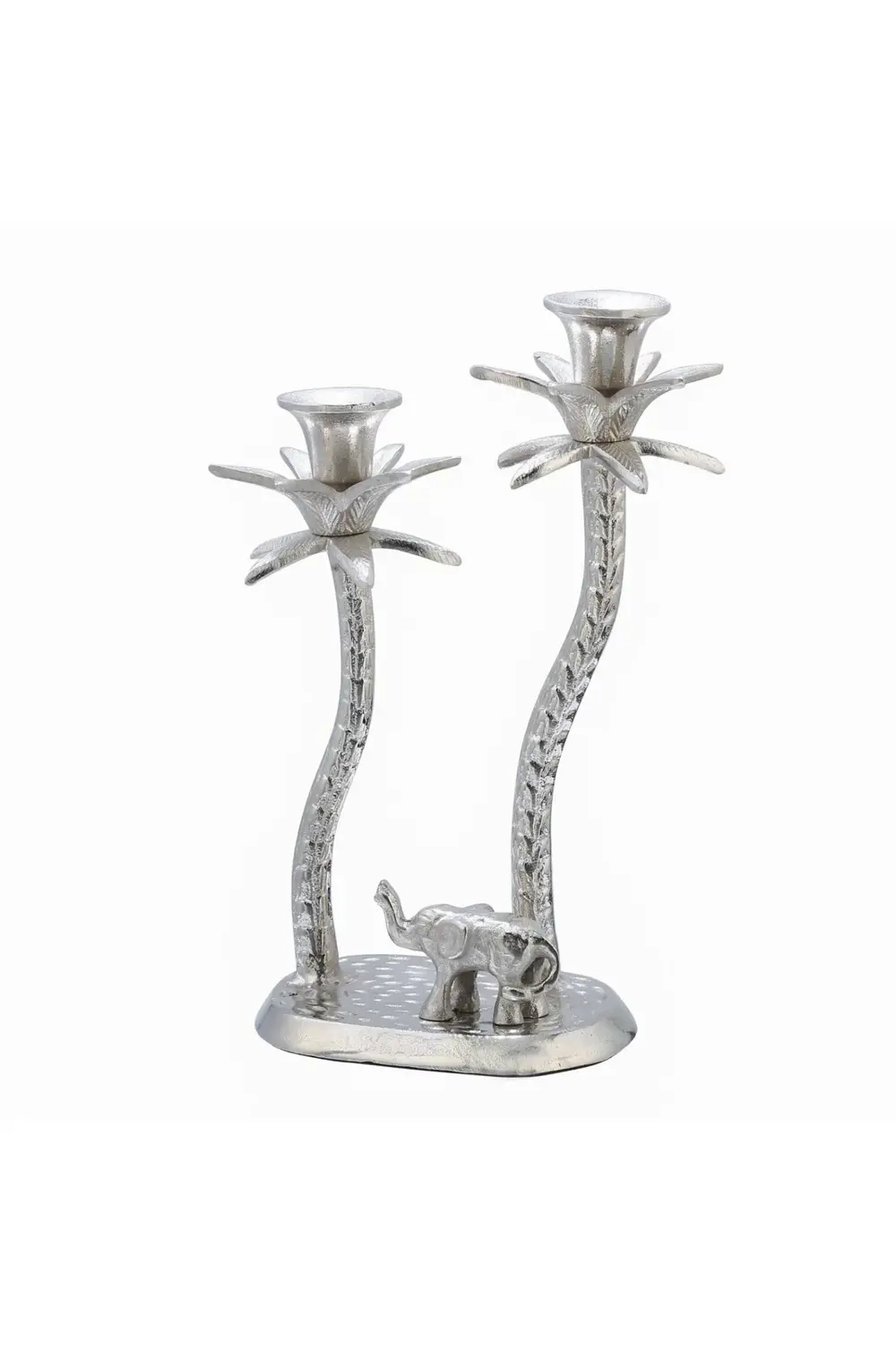 Gümüş Ananas Mumluk 19*12*31 Cm