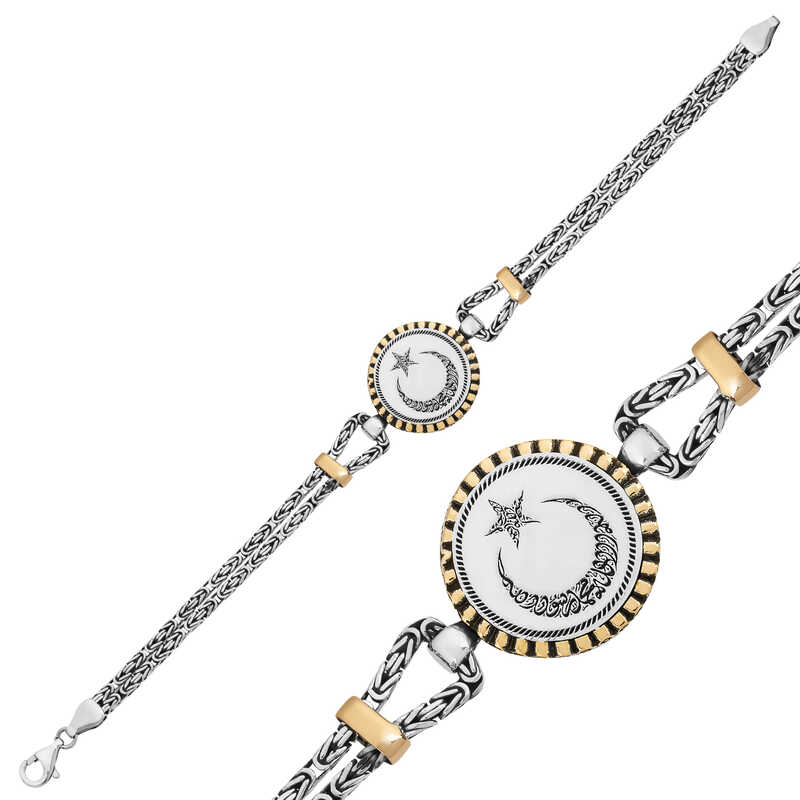 Stillove Gümüş Ay Yıldız Erkek Bileklik  Sl5670