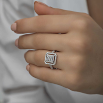 Stillove Gümüş Baget Kesim Kadın Yüzük Sl1247