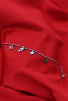 Tükkan Accessories Gümüş Balik Kaplumbağa Çiçek Figürlü Çelik Şans Bilekliği-Çebil13