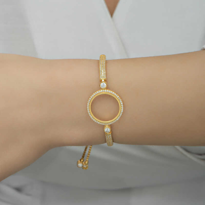 Stillove Gümüş Çeyrek Takılabilen Altın Kaplama Kadın Bileklik T6523 Stillove Gümüş Çeyrek Takılabilen Altın Kaplama Kadın Bileklik T6523