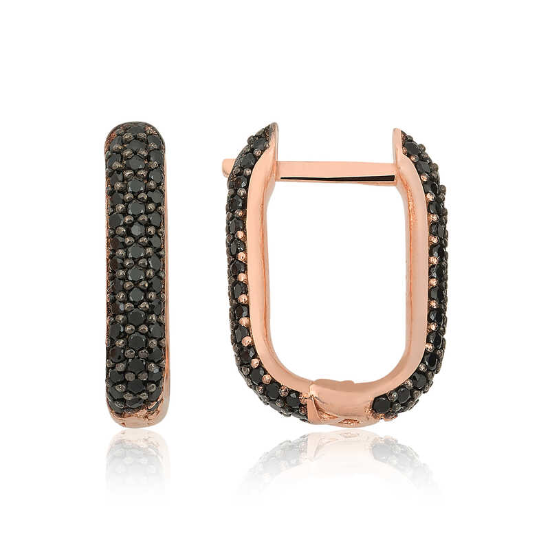 Gümüş Çift Taraflı SiyahTaşlı J Bayan Küpe SL7234 Gümüş Çift Taraflı SiyahTaşlı J Bayan Küpe SL7234