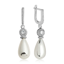 Gümüş Damla İnci Kadın Küpe SL6924 Gümüş Damla İnci Kadın Küpe SL6924