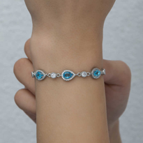 Stillove Gümüş Damla Su Yolu Kadın Bileklik