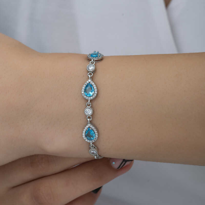 Stillove Gümüş Damla Su Yolu Kadın Bileklik