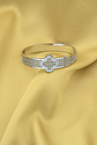 GÜMÜŞ DESENLİ KALIN KELEPÇE ÇELİK BİLEKLİK-KEZTÇBİ41