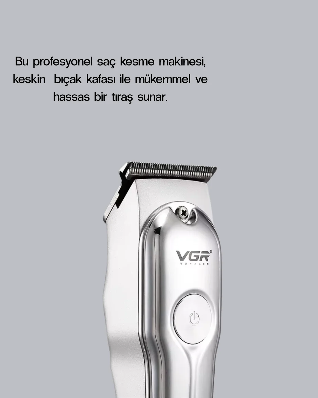 Gümüş Desenli Şarjlı Tıraş Makinesi – 120 Dakika Çalışma Süresi, 3 Başlıklı Gümüş Desenli Şarjlı Tıraş Makinesi – 120 Dakika Çalışma Süresi, 3 Başlıklı