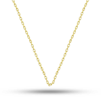 Gümüş Gold 0.30 Mikron 45 Cm Forse Kadın Zincir