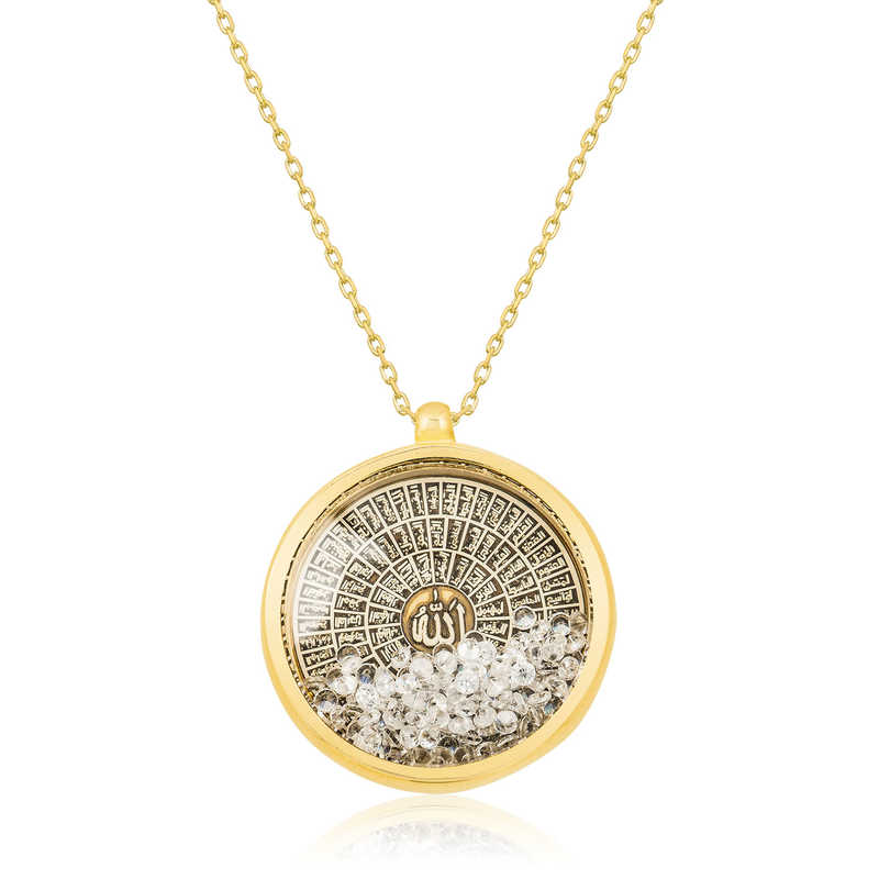 Stillove Gümüş Gold Esmaül Hüsna Bayan Kolye Sl3010 Stillove Gümüş Gold Esmaül Hüsna Bayan Kolye Sl3010
