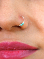 GÜMÜŞ İKİ TURKUAZ TAŞ VE YAY DETAY HIZMA 925 AYAR HIZMA-HIZMA47