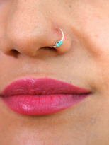 GÜMÜŞ İKİ TURKUAZ TAŞ VE YAY DETAY HIZMA 925 AYAR HIZMA-HIZMA47