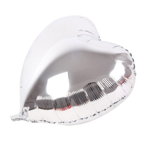 Woody Sofia Gümüş Kalp Folyo Balon 45 Cm.