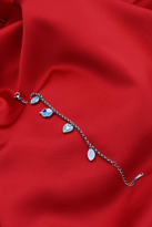 Tükkan Accessories Gümüş Kalp Yonca Figür Çelik Şans Bilekliği-Çebil15