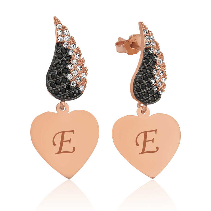 Stillove Gümüş Kanatlı Kalp Küpe Sl1295