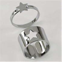 GÜMÜŞ KAPLAMA AYARLANABİLİR YILDIZ FİGÜR ARKADAŞ SEVGİLİ ÇİFT YÜZ