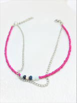 GÜMÜŞ KAPLAMA BEYAZ BONCUK ZİNCİRLİ İKİLİ HALHAL-HALHAL18