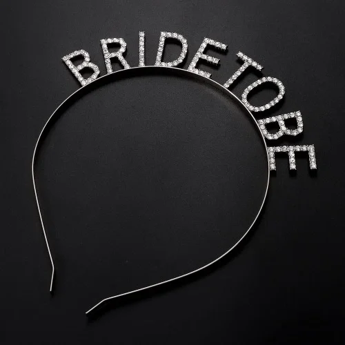 Gümüş Kaplama Kristal Taşlı Bride To Be Gelin Tacı Gümüş Kaplama Kristal Taşlı Bride To Be Gelin Tacı