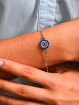 GÜMÜŞ KAPLAMA ZİRKON TAŞ İŞLEME NAZAR BONCUK BİLEKLİK-BİLEKLİK21