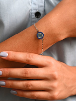 GÜMÜŞ KAPLAMA ZİRKON TAŞ İŞLEME NAZAR BONCUK BİLEKLİK-BİLEKLİK21