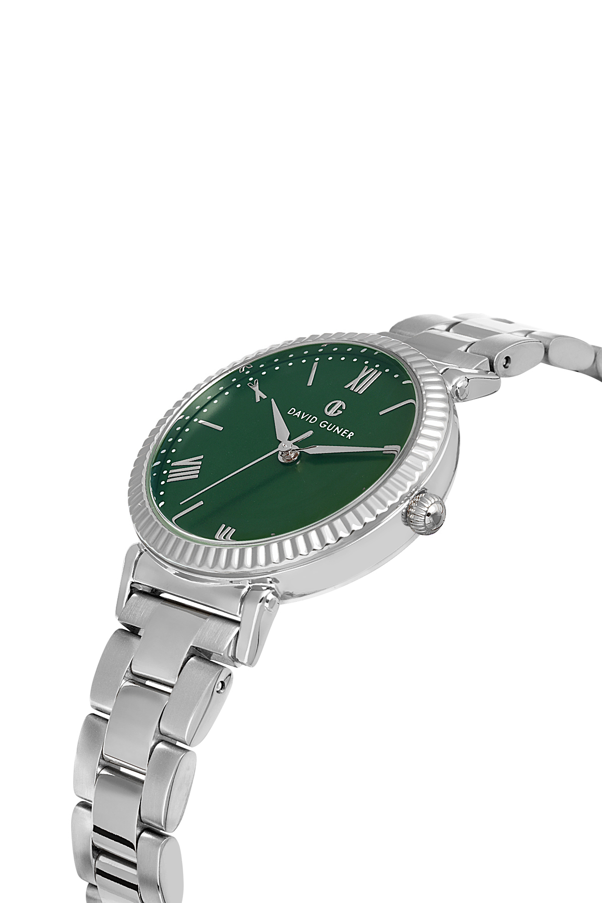 David Guner Gümüş Kaplamali Yeşil Kadranli Kadin Kol Saati - Dg-8644La-A10
