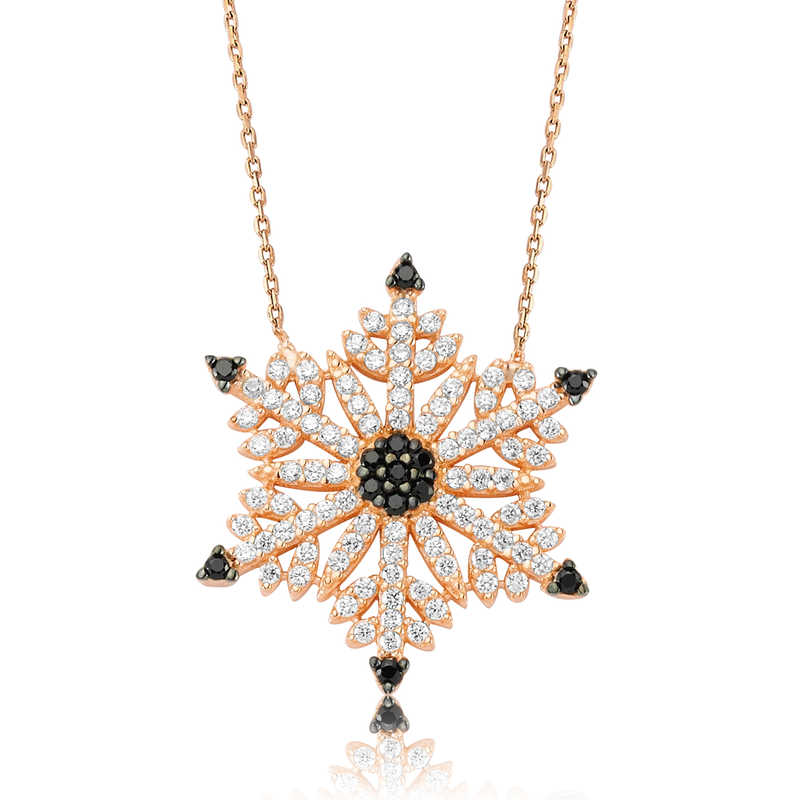 Gümüş Kar Tanesi Bayan Kolye  SL1887