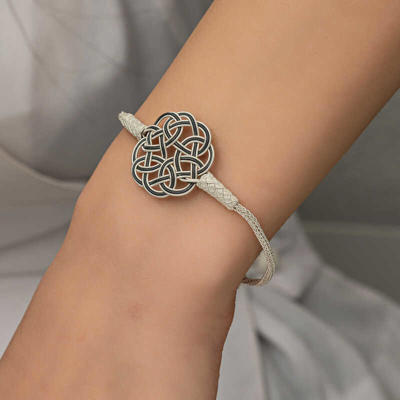 Stillove Gümüş Kazaziye Örgü Bileklik  Sl5228