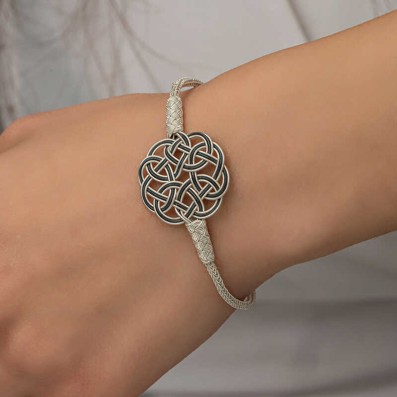 Stillove Gümüş Kazaziye Örgü Bileklik  Sl5228