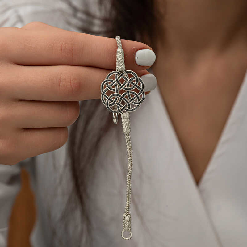 Stillove Gümüş Kazaziye Örgü Bileklik  Sl5228