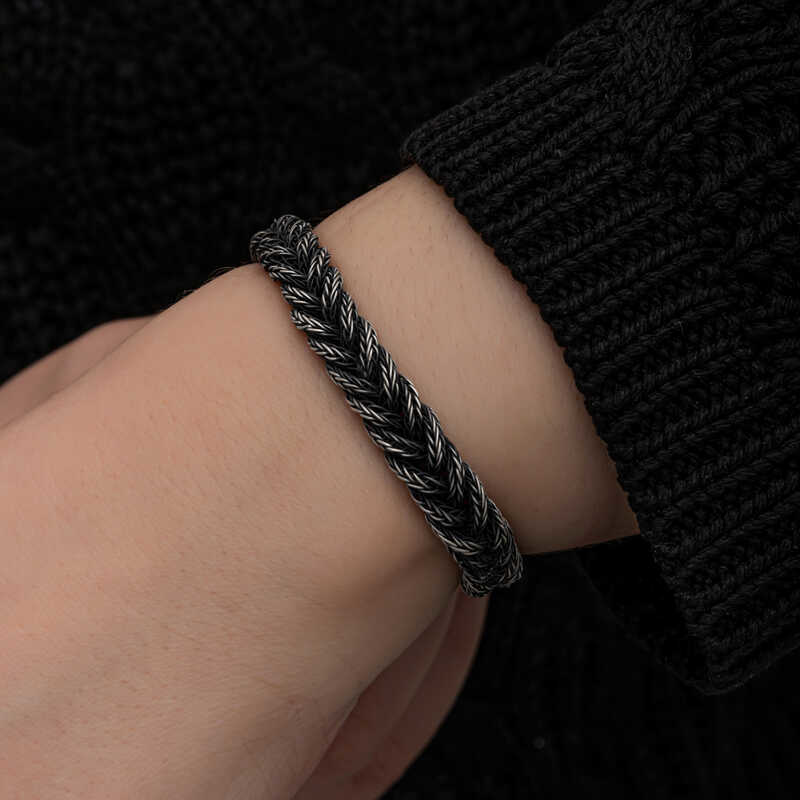 Stillove Gümüş Kazaziye Örgü Bileklik Sl7133 Stillove Gümüş Kazaziye Örgü Bileklik Sl7133