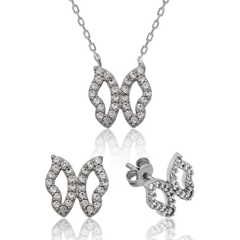 Stillove Gümüş Kelebek Bayan Set Sl1356