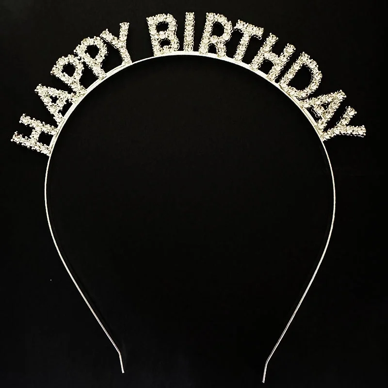 Gümüş Kristal Taşlı Happy Birthday Doğum Günü Tacı İthal Ürün A Kalite 17x16 Cm Bx40 Gümüş Kristal Taşlı Happy Birthday Doğum Günü Tacı İthal Ürün A Kalite 17x16 Cm Bx40