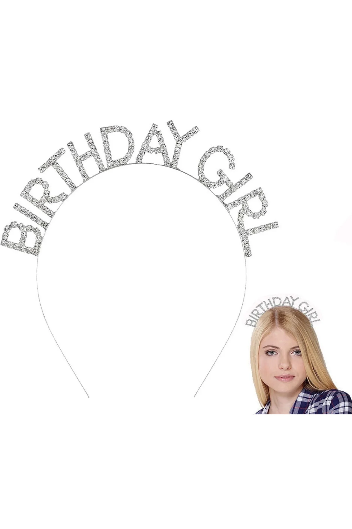 Gümüş Kristal Taşlı Birthday Girl Doğum Günü Tacı İthal Ürün A Kalite 17X16 Cm Gümüş Kristal Taşlı Birthday Girl Doğum Günü Tacı İthal Ürün A Kalite 17X16 Cm