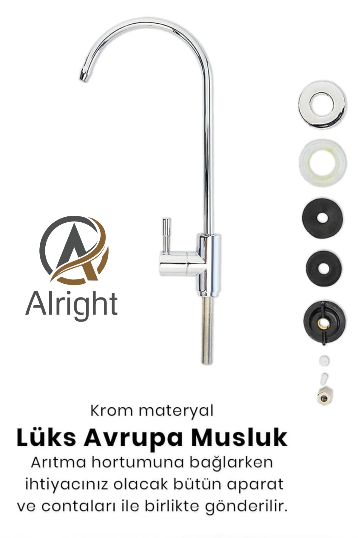 Gümüş Lüx Arıtma Musluğu Paslanmaz Çelik Musluk Tüm Markalar İle Uyumludur (Purification Tap) Gümüş Lüx Arıtma Musluğu Paslanmaz Çelik Musluk Tüm Markalar İle Uyumludur (Purification Tap)