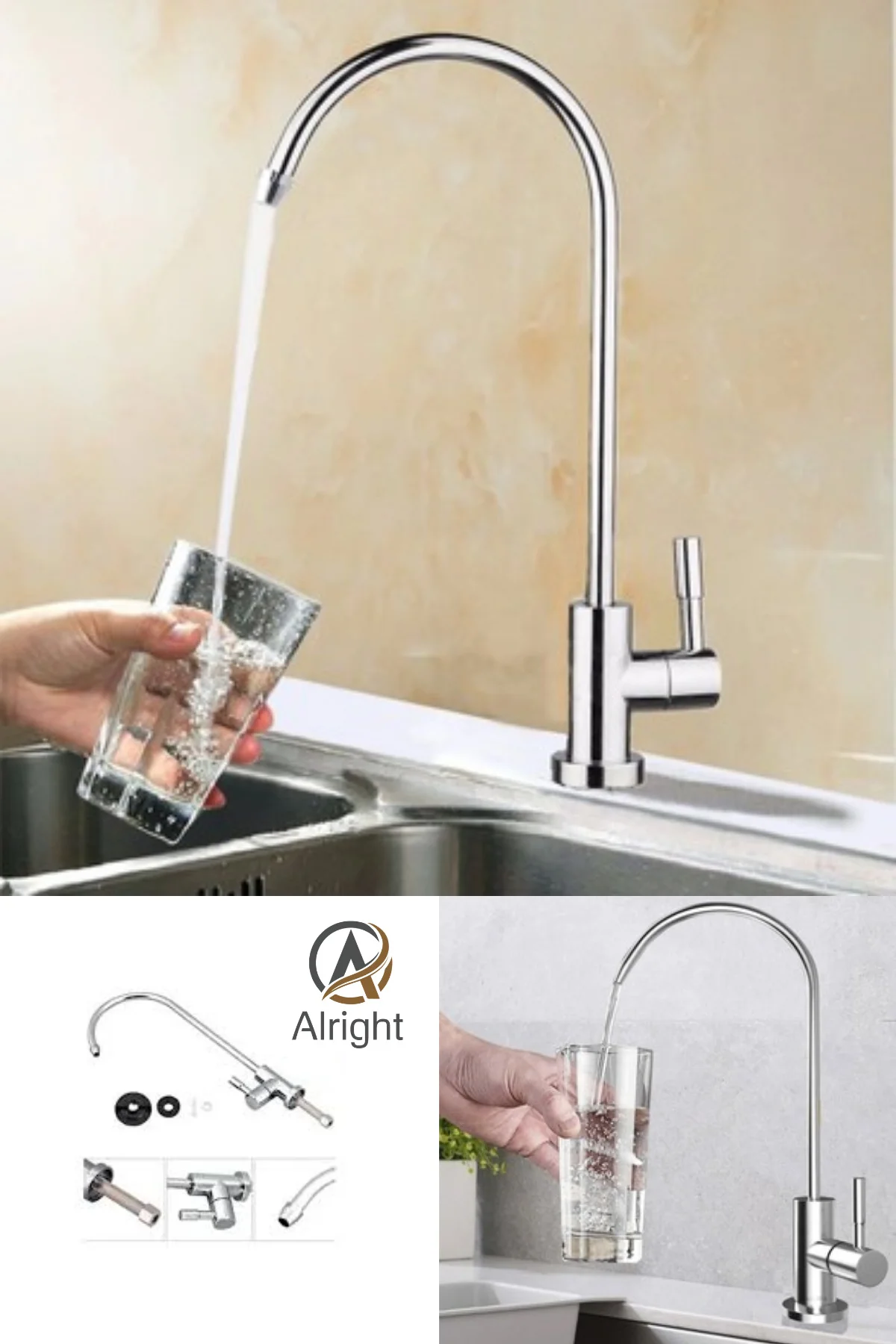 Gümüş Lüx Arıtma Musluğu Paslanmaz Çelik Musluk Tüm Markalar İle Uyumludur (Purification Tap) Gümüş Lüx Arıtma Musluğu Paslanmaz Çelik Musluk Tüm Markalar İle Uyumludur (Purification Tap)